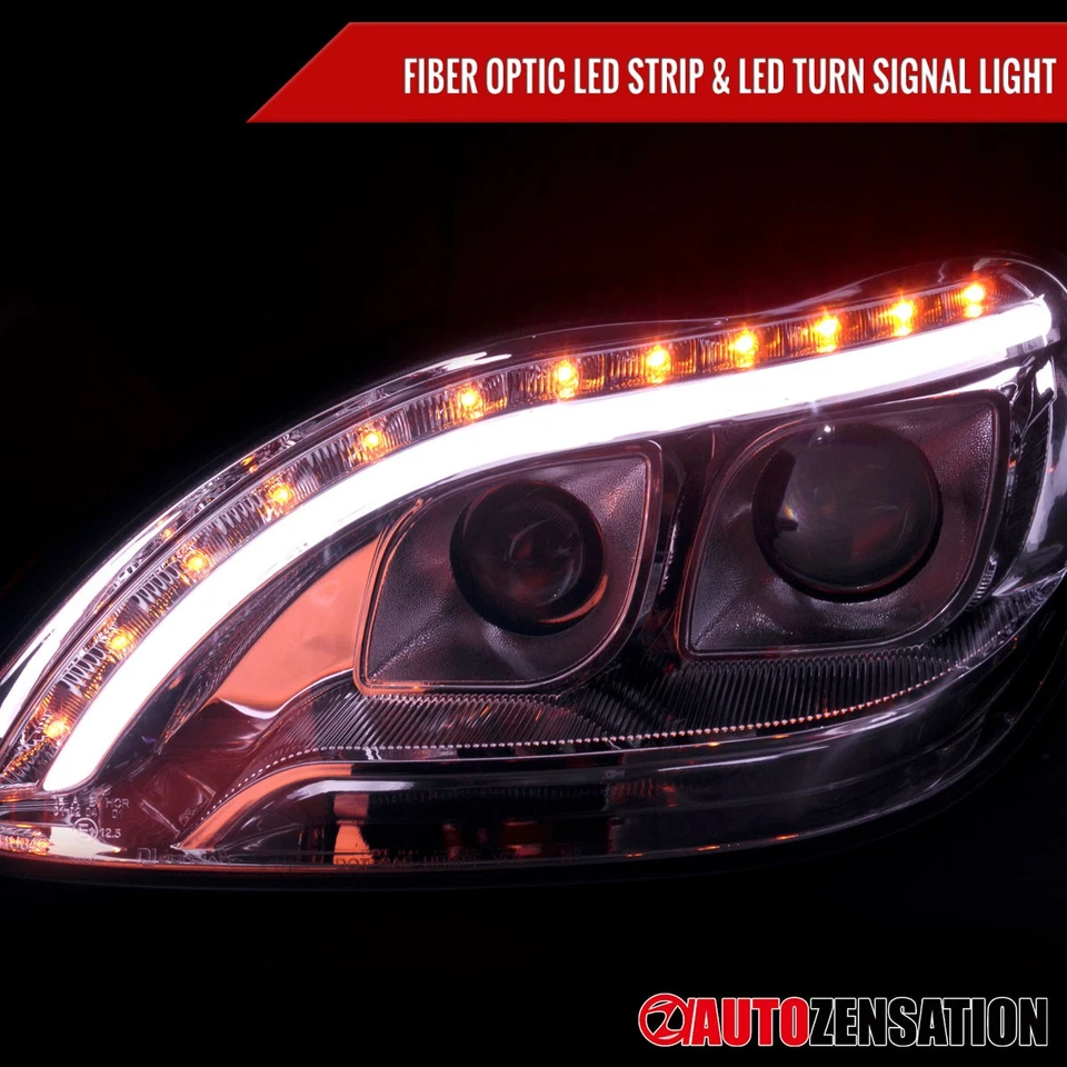Fits 1998-2006 Mercedes Benz W220 S-Class LED Signal Strip Projector Headlights Foto 4 de 4