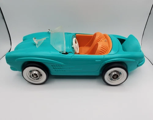 Barbie Ken Mercedes Benz Irwin Convertible Car Green Orange Vintage 1963 READ