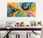 Abstract Painting Dynamic Swirls Unframed Canvas Painting for Living