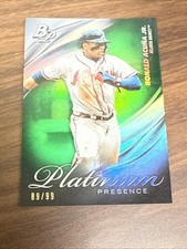 Ronald Acuna Jr. 2019 Bowman Platinum Platinum Presence - Green Foil #20 #/99