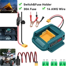 Adapter For Makita 18V Battery Charger Jumper Car Booster Cable Starter Portable