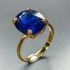 Jewelry ring Blue Sapphire Ring 925 Sterling Silver Size 7 /R473930
