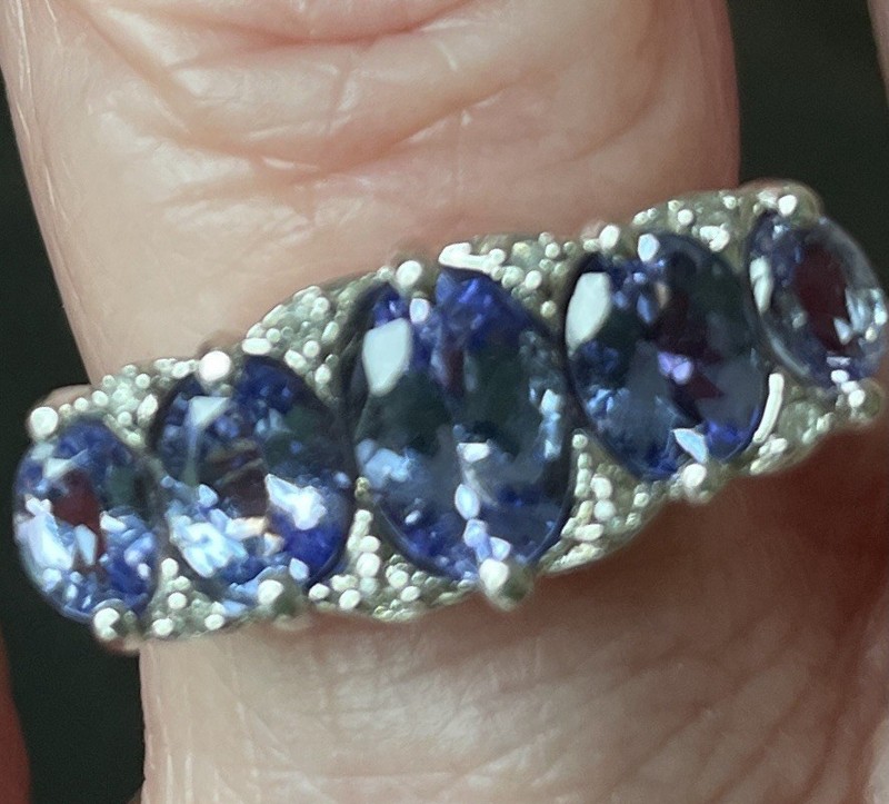GENERATIONS 1912 Weinman Bros. 14k Tanzanite Diamond Ring Vintage Estate