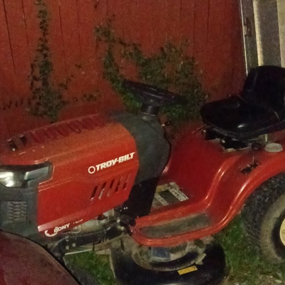 #ad #ad Troy Bilt Pony Riding Lawn Mower Gasoline Powered Red amp; Black for Lawn Care $800.00