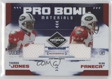 2009 Donruss Limited Pro Bowl Materials Duos Thomas Jones Alan Faneca HOF 0p5