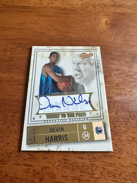 2004/05 Fleer Authentix Devin Harris RC Don Nelson Auto Ticket #116/200