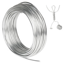 9 Gauge Aluminum Craft Wire, 50 Feet 3mm Bendable Armature Wire for Sculpting...