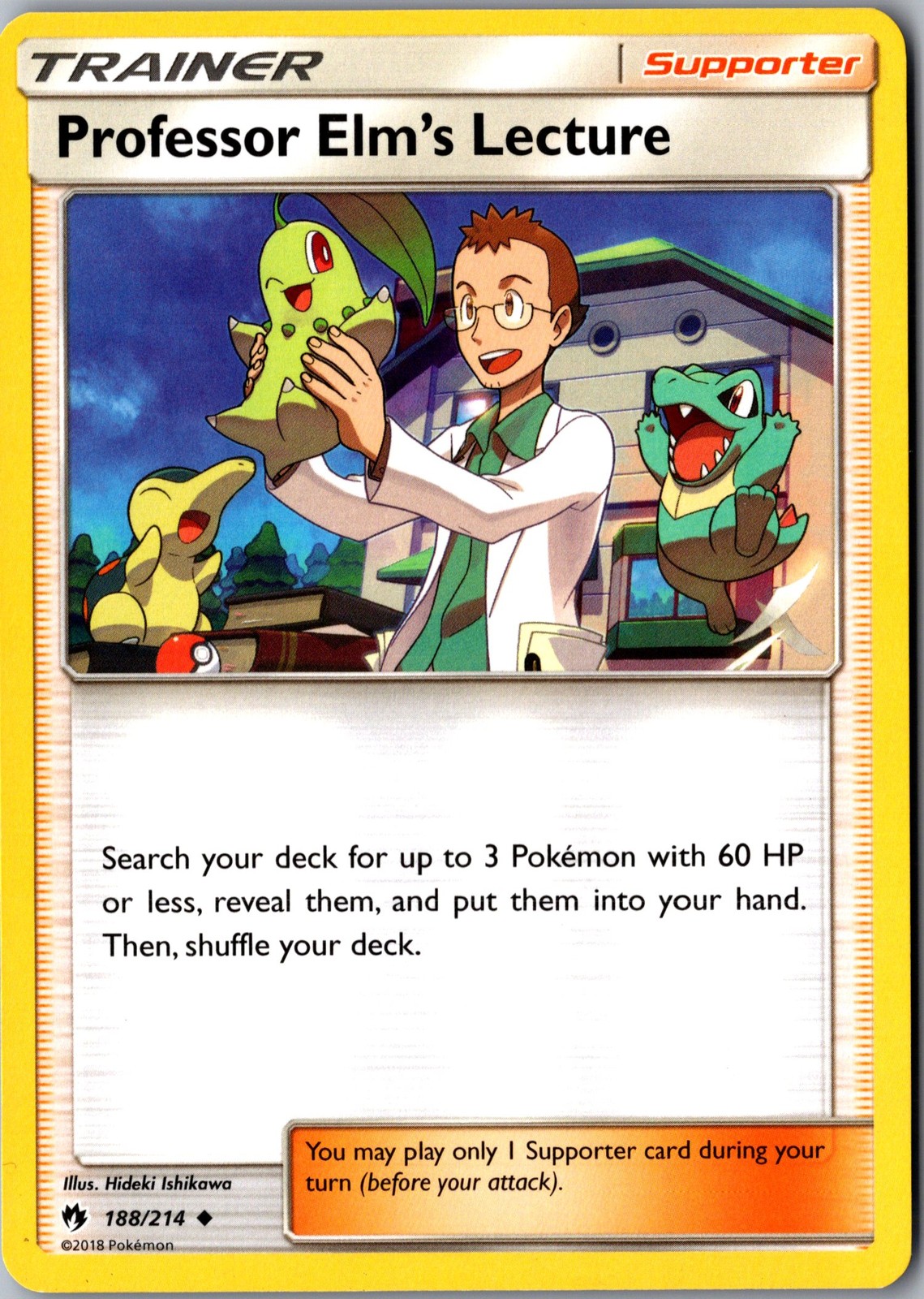 Professor Elm's Lecture 188/214 Uncommon Lost Thunder LP Pokemon Card TCG Single
