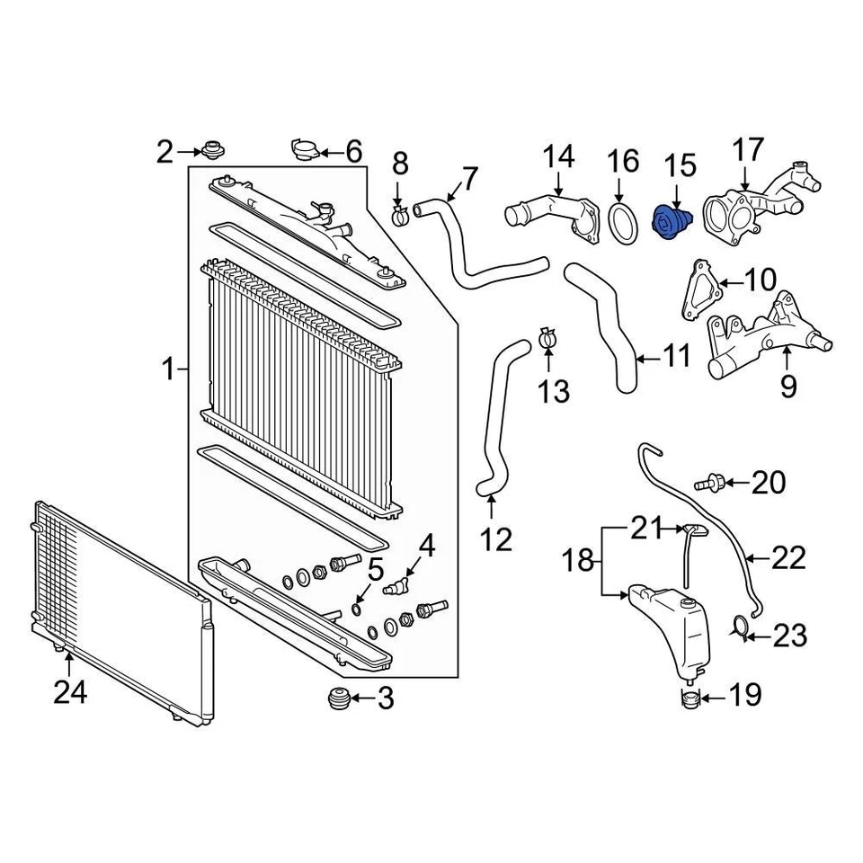 For Toyota Camry 2007-2017 Toyota 90916A3002 Engine Coolant Thermostat - Image 3 of 4