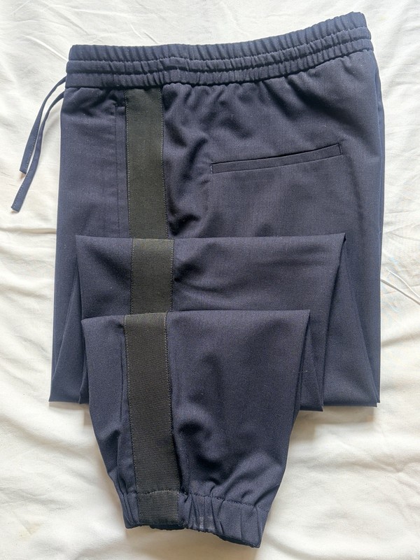 THE KOOPLES SLIM FIT DRAWSTRING JOGGERS SIZE 50 EUOR / 34 US — GROSGRAIN STRIPE