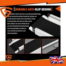 Wheelchair Ramps for Loading over Car Bumpers Non-Skid 4-Fold for Steps Ramps