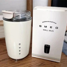SMEG 240ml Tumbler Vintage Insulation Mug Cream Color Stainless Steel New