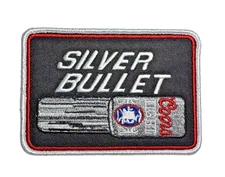 Coors Banquet Silver Bullet Beer Embroidered 3in Iron / Sew-On Patch