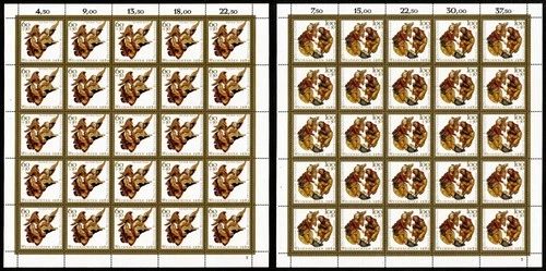 GERMANY  1989 Full sheets Christmas Angel / Adoration of the Magi  MNH