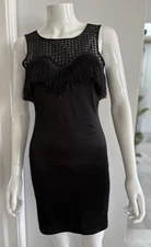 AD LIB London Party Ladies Cocktail Dress Black NEW Various Sizes Tassels Layer