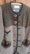Trachten Janker Leder mit Texlil damen 44