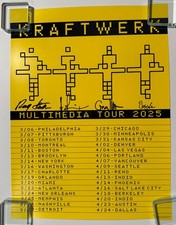 Kraftwerk JSA Signed Autograph Fully Signed Concert Poster Lithograph 2025