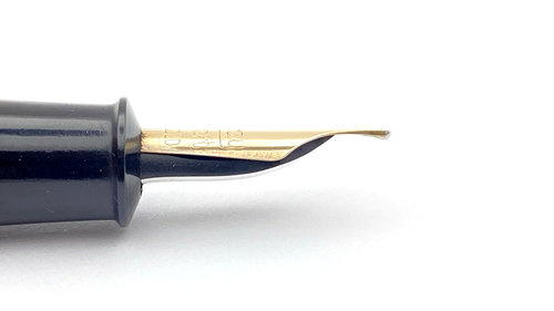 VINTAGE CONWAY STEWART 85L FOUNTAIN PEN SET IN BLACK SPRINGY 14K MEDIUM NIB - Picture 14 of 18