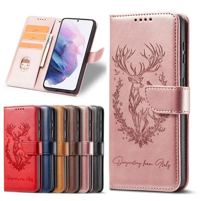 Case for Samsung A82 A21S A50 A30 J4 J6 J5 Deer Magnetic Wallet Case Phone Cover - Image 1 of 4
