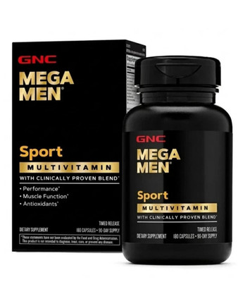GNC Mega Men Sport Vitamin 180 Tablets Free Shipping