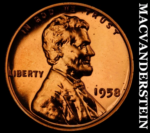 1958 Lincoln Wheat Cent- Choice Gem Proof Luster No Reserve #J1811