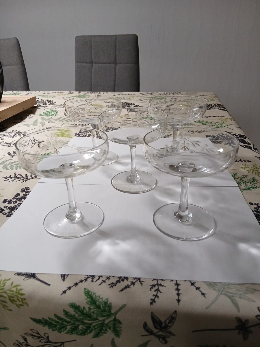 Coupe à Champagne Vintage Mariés, Verres De Fête Années 50, Lot De 2