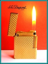 S.T. DUPONT Line 1 SMALL - ROSE GOLD Plated Lighter / Briquet - SERVICED