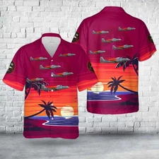 Royal Canadian Air Force Canadair CT 133 Silver Star Hawaiian Shirt