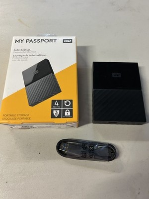 Western Digital My Passport 2.5'' 4TB External Hard Disk Drive - Black