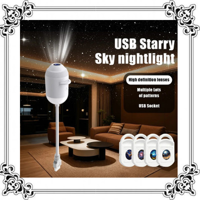HD Smart Dynamic 5D Holographic Night Light Projector,Plug and Play HD 2-in-1~