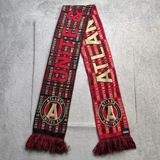 Atlanta United FC Scarf Ruffneck Knit Supporters Red Black Soccer MLS