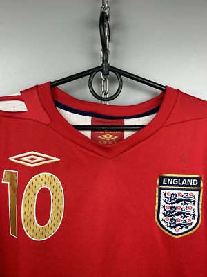 England National Football Umbro Owen 10 Shirt Red Away 2006-08