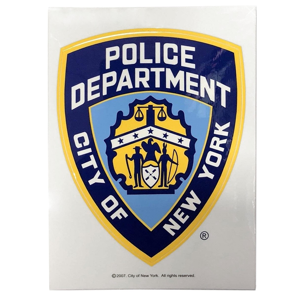 3D 立体的　NYPD クリスタルニューヨーク市警察 クリスタル　製　記念品 NYPD New York Police Department Offical Licensed Sticker