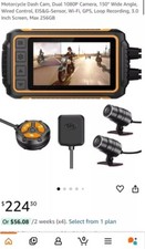 ZOMFOM Dash Cam Waterproof Recording Camera for Motorcycle, 3'' LCD Front  Rear