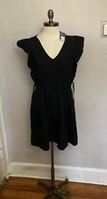 Universal Thread Black dress Ruffle Sleeve Medium NWT New