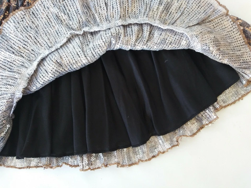 Nueva falda de leopardo de lentejuelas con cremallera frontal para niñas tallas 4 a 7 Foto 4 de 4