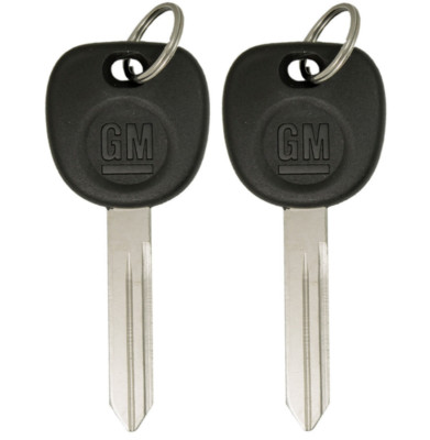 2 Genuine OEM GM Logo Non-Transponder Key Blank Strattec 15026223 GMC 23372321