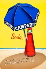 Vintage Aperitif Bitter Campari Print Advertising Poster Poster Poster Poster