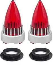 3 1/4" Motorcycle Turn Signal 2Pack Bullet Rear TailLight Lens Covers For Harley