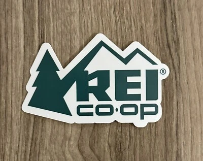 Authentic REI CO-OP Green Logo Sticker Decal Hiking Biking Tree