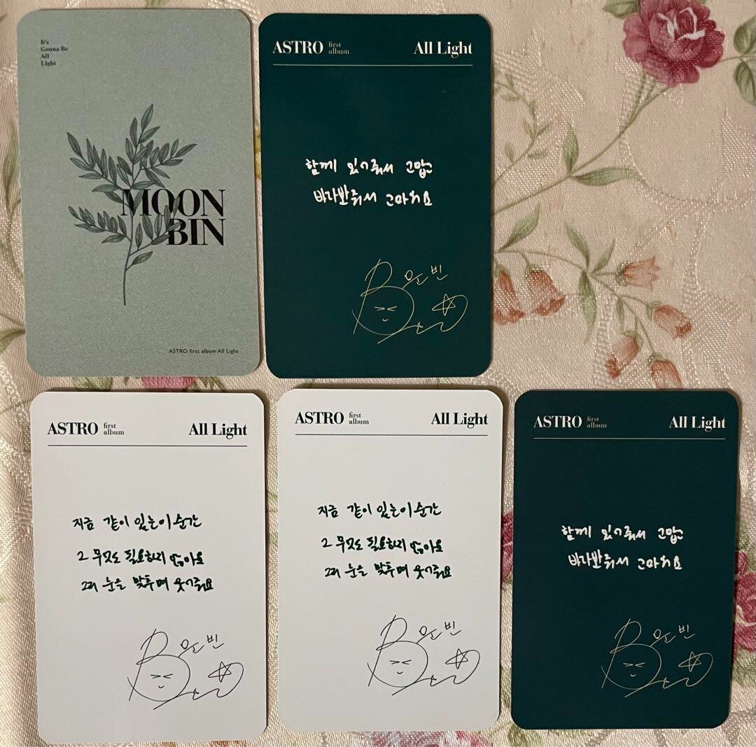 ASTRO 1st Album All Light Moonbin Photocard set of 5 | eBay