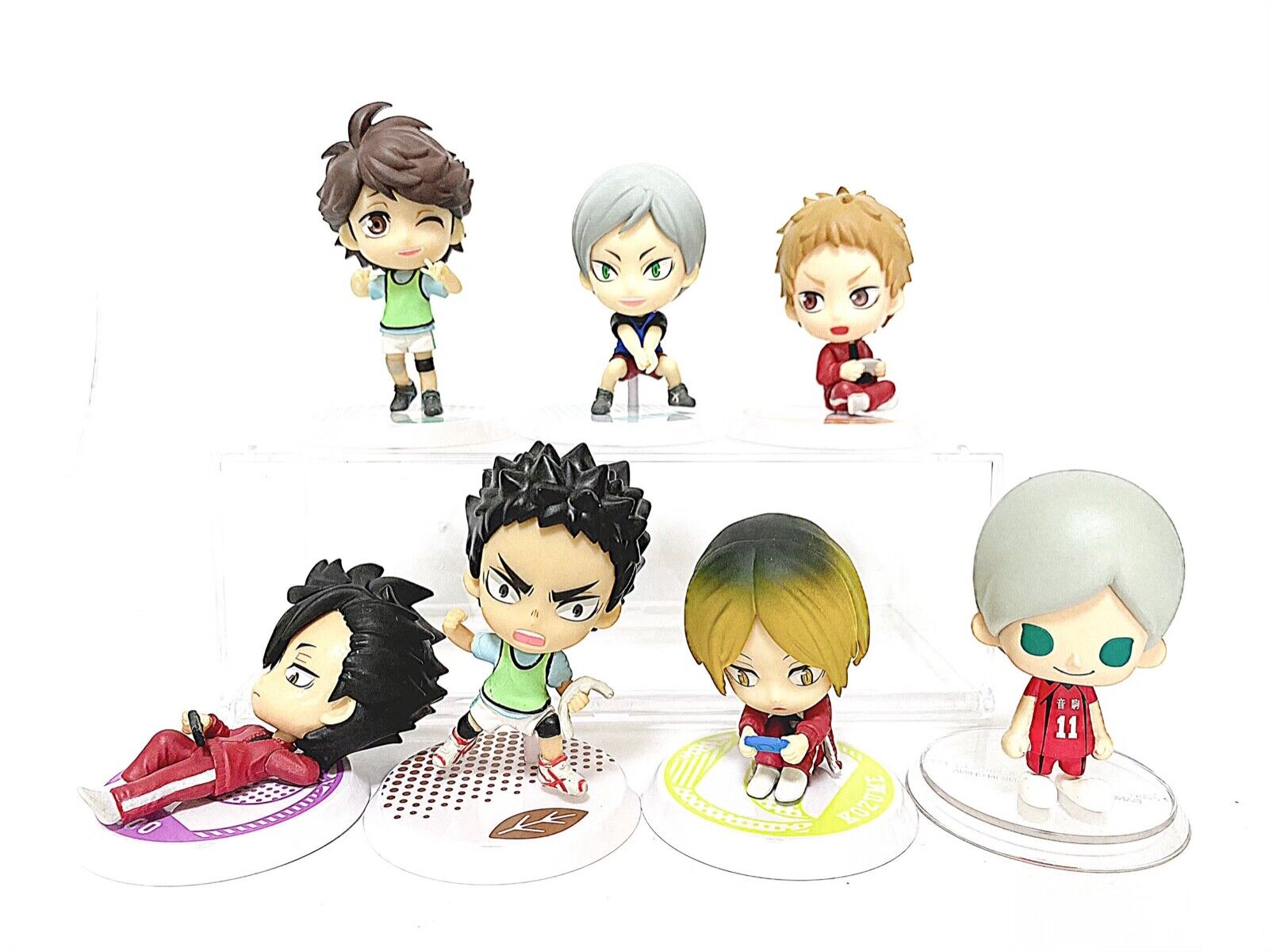 kawaii kart Haikyuu Haikyuu Action Figure Chibi Figures - Set Of 8 (Size -  10 cm) - Haikyuu Haikyuu Action Figure Chibi Figures - Set Of 8 (Size - 10  cm) .