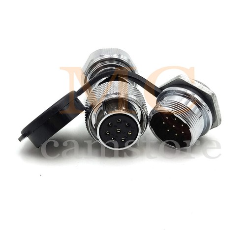 WS20 2-12Pin Aviation Plug + Socket Cable Connector Panel Mount, Waterproof IP67 - Picture 19 of 22