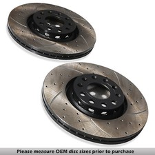 DISCHI FRENO ANTERIORI FORATI SCANALATI 312MM PER SKODA SUPERB 3U 01-08