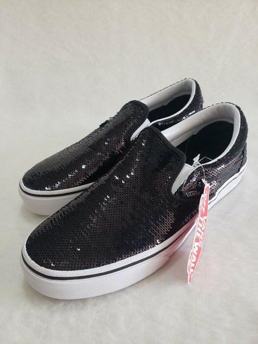 black sequins vans