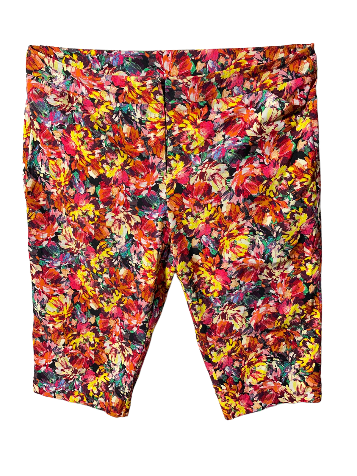 Attyre Womens stretch multicolor floral capri pants, 22 inseam, size 24W |  eBay