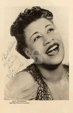 Ella Fitzgerald Signed Autograph RPPC Photo Postcard COPY