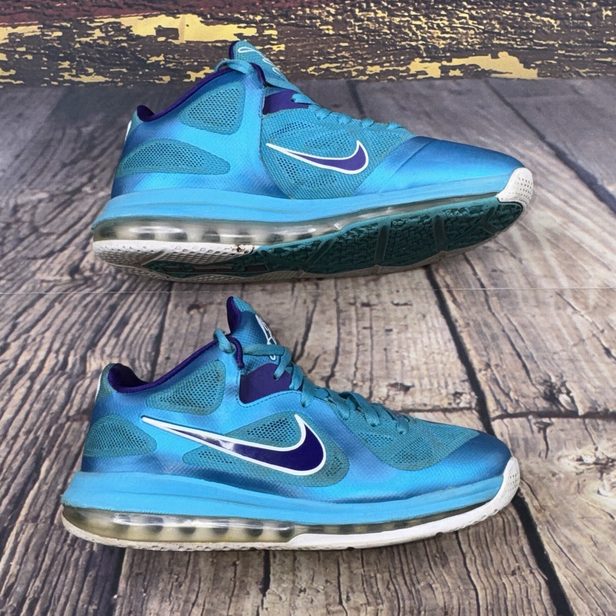 Nike LeBron 9 Basketball Shoes Mens Sz 8.5 Low Summit Lake Hornets
