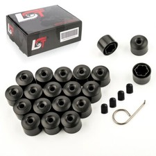20x Abdeckkappen Radschraubenkappen Radschrauben schwarz matt 17 mm für LANCIA