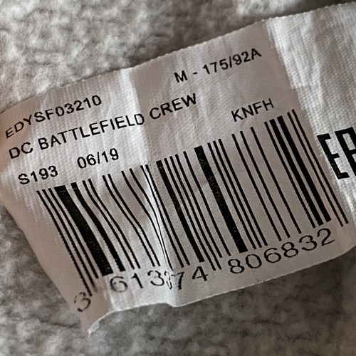 DC Shoes Sweatshirt Mens Medium M Battlefield Crew Grey Sweater Streetwear Top - Picture 11 of 12